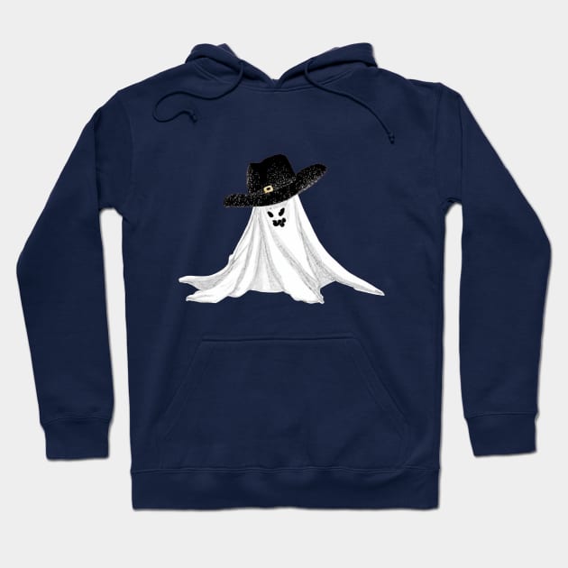 Spooky Cowboy Ghost Hoodie by Rishirt